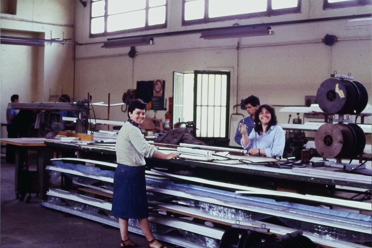 Foto storiche stabilimento anni 80/90 personale eurofinestra foto storica
